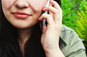 woman on cell phone